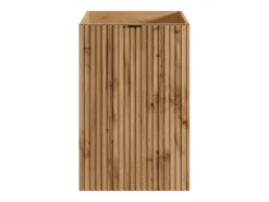 Móvel para lavatório estriado porta reversível natural claro A60 x C40 x L22 cm - VAHIRA