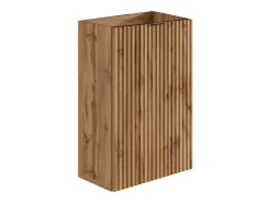 Móvel para lavatório estriado porta reversível natural claro A60 x C40 x L22 cm - VAHIRA