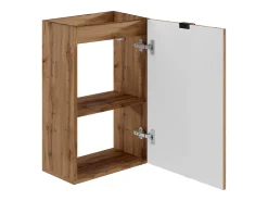 Móvel para lavatório estriado porta reversível natural claro A60 x C40 x L22 cm - VAHIRA
