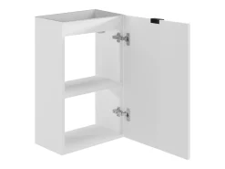 Móvel para lavatório estriado porta reversível branco A60 x C40 x L22 cm - VAHIRA