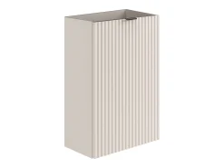 Móvel para lavatório estriado com porta reversível bege - H60 x L40 x P22 - VAHIRA