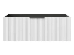 Móvel para lavatório suspenso estriado - Cor branco - 100 cm - PALIRO