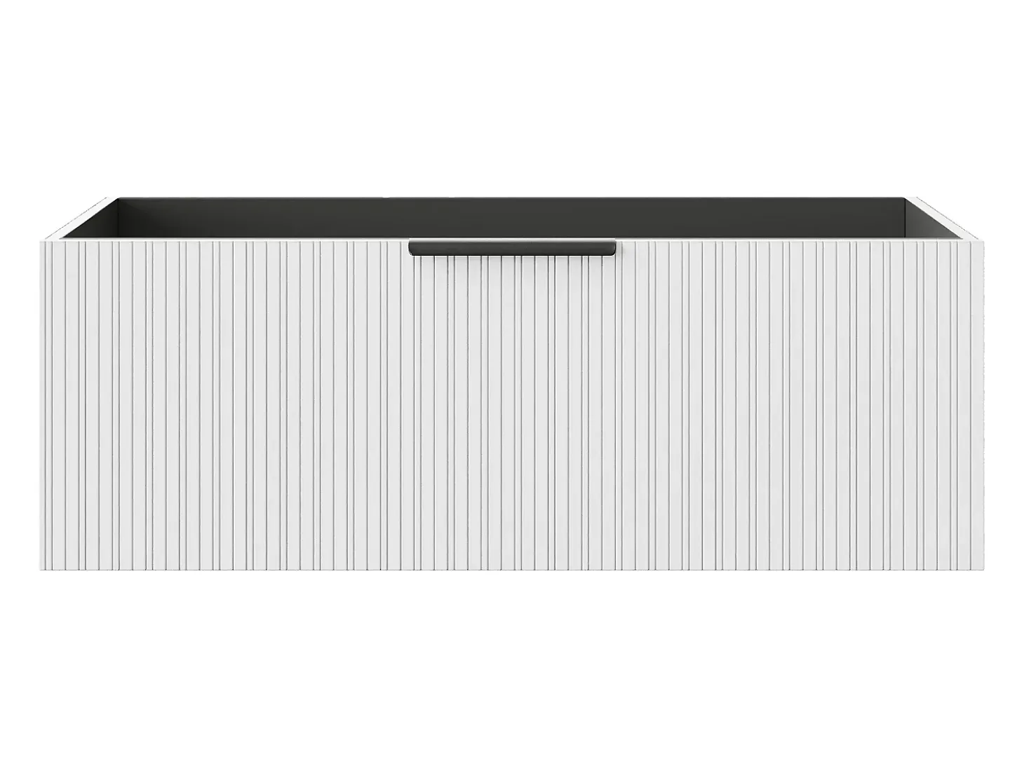 Móvel para lavatório suspenso estriado - Cor branco - 100 cm - PALIRO