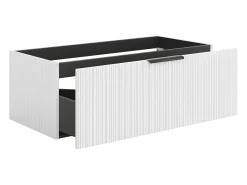Móvel para lavatório suspenso estriado - Cor branco - 100 cm - PALIRO