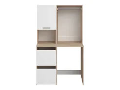 Móvel para máquina barra pendurados e prateleira natural claro e branco C111xA184cm ERKANO