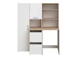 Móvel para máquina com arrumações natural claro e branco C150 x A184 cm - ERKANO
