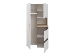 Móvel para máquina com arrumações natural claro e branco C150 x A184 cm - ERKANO