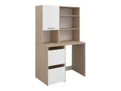 Móvel para máquina com arrumações natural claro e branco C111,8 x A184 cm - ERKANO