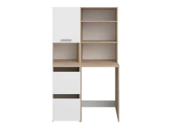 Móvel para máquina com arrumações natural claro e branco C111,8 x A184 cm - ERKANO