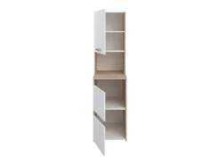 Móvel para máquina com arrumações natural claro e branco C111,8 x A184 cm - ERKANO