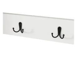 Móvel para sapatos 70×25×165 cm - com 8 ganchos - com 3 portas - painel de partículas - branco