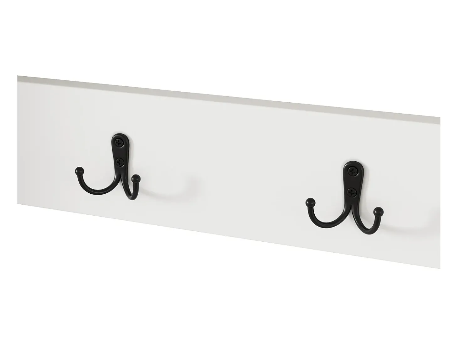 Móvel para sapatos 70×25×165 cm - com 8 ganchos - com 3 portas - painel de partículas - branco