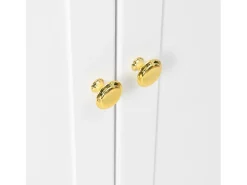 Móvel para sapatos 73x34x109 cm - com 2 portas - com 2 prateleiras abertas - branco