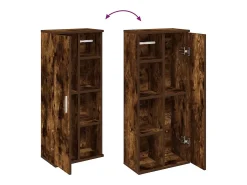 Móvel p/casa banho c/suporte rolos 39x22x90 cm carvalho fumado