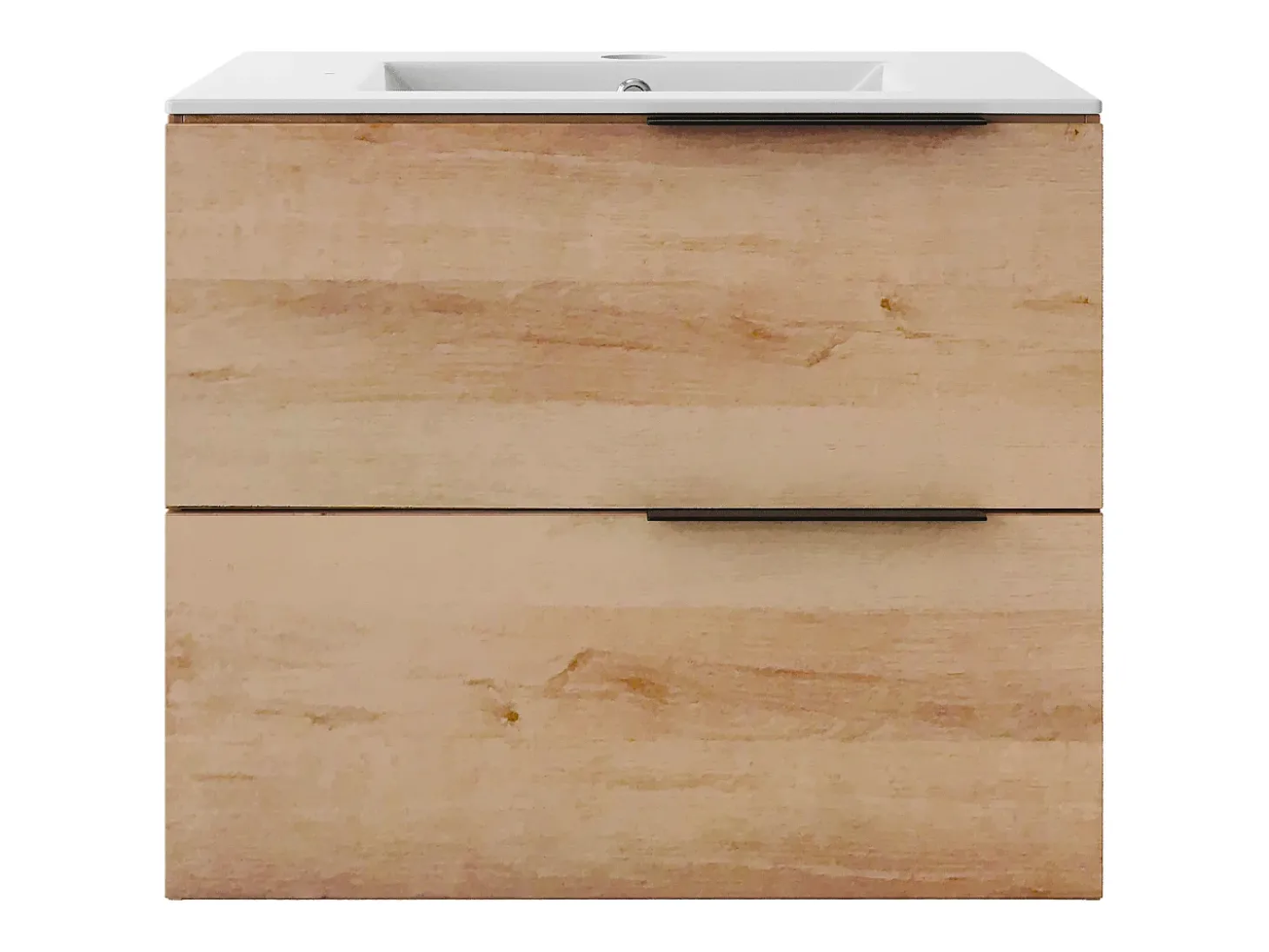 Móvel simples lavatório com coluna - Cor natural clara - 60 cm - NISAYA