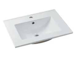 Móvel simples lavatório com coluna - Cor natural clara - 60 cm - NISAYA