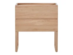 Móvel sob lavatório em carvalho maciço - Natural claro - L80 cm - TARELO