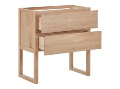 Móvel sob lavatório em carvalho maciço - Natural claro - L80 cm - TARELO