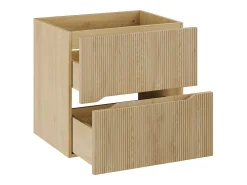 Móvel sob lavatório suspenso estriado - Natural claro - L60 cm - ORISO