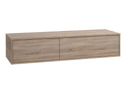 Móvel suspenso casa de banho colocar sob lavatório natural claro C150 x A32 cm ISAURE