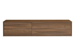 Móvel suspenso casa de banho colocar sob lavatório natural escuro C150 x A32 cm ISAURE