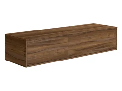 Móvel suspenso casa de banho colocar sob lavatório natural escuro C150 x A32 cm ISAURE