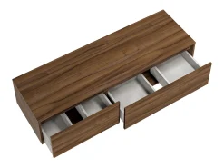 Móvel suspenso casa de banho colocar sob lavatório natural escuro C150 x A32 cm ISAURE