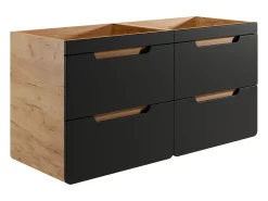 Móvel suspenso colocar sob lavatório cor natural e antracite C120 cm ARUBA