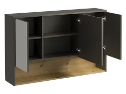 Móvel suspenso com lavatório duplo com armário de casa de banho - Casa de banho - 120 cm - YANGRA