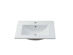 Móvel suspenso com lavatório de encastrar cor natural e antracite 60 cm ARUBA