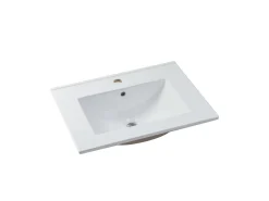 Móvel suspenso de casa de banho com lavatório simples, natural claro, 60 cm, KAYLA