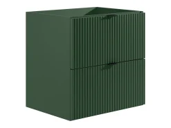 Móvel suspenso estriado para lavatório mate, cor verde mate, L60 cm, ZEVINI