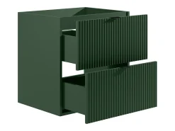 Móvel suspenso estriado para lavatório mate, cor verde mate, L60 cm, ZEVINI
