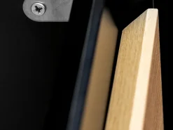 Móvel suspenso lavatório duplo, cor natural clara e preto, C120 cm LANNICK