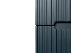 Móvel suspenso lavatório individual estriado azul C120 cm PAVANI