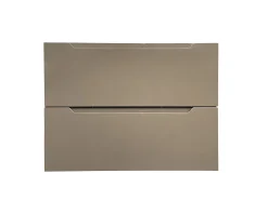 Móvel suspenso lavatório individual taupe com coluna 80 cm STEFANIE