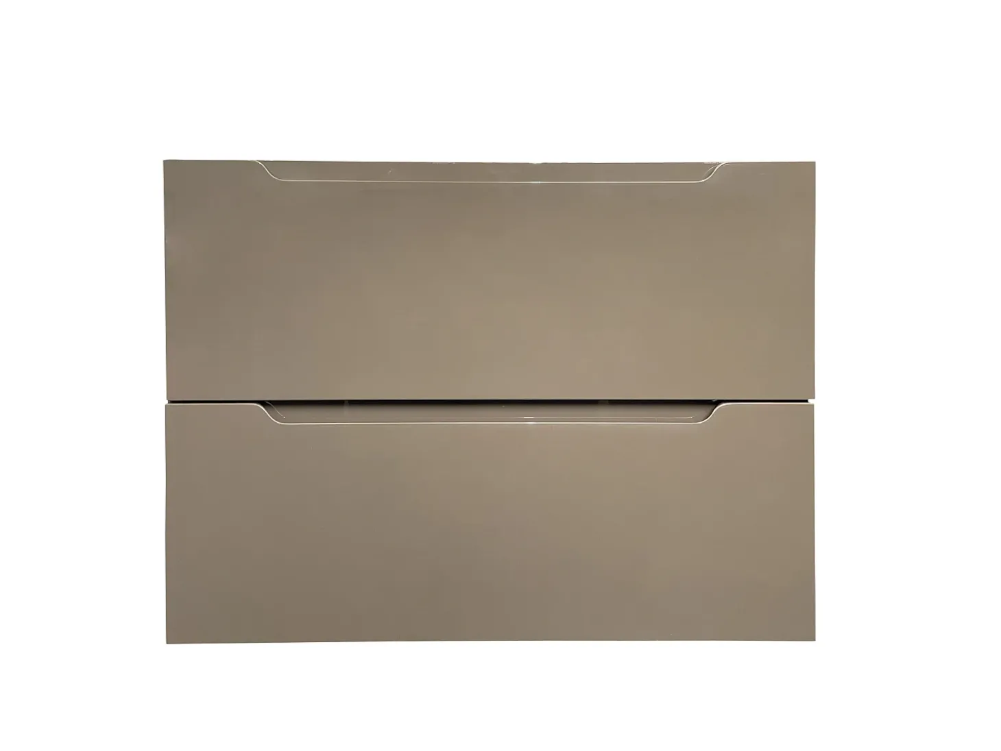 Móvel suspenso lavatório individual taupe com coluna 80 cm STEFANIE