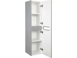 Móvel suspenso lavatório individual cinzento com coluna 80 cm STEFANIE