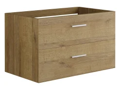 Móvel suspenso para casa de banho - L 80 x P 46 x A 47 cm - Efeito madeira