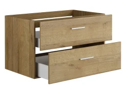 Móvel suspenso para casa de banho - L 80 x P 46 x A 47 cm - Efeito madeira