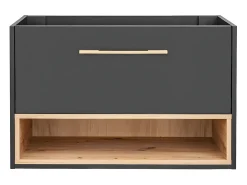 Móvel suspenso para colocar sob o lavatório antracite para casa de banho 80 cm - YANGRA