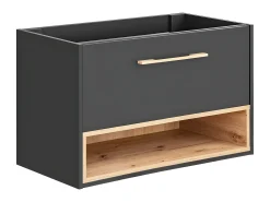 Móvel suspenso para colocar sob o lavatório antracite para casa de banho 80 cm - YANGRA