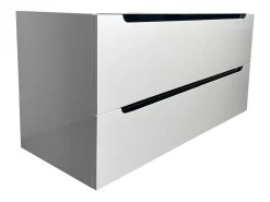 Móvel suspenso para colocar sob o lavatório cor branca C120 x A57 cm SELITA