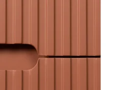 Móvel suspenso para colocar sob o lavatório estriado terracota 120 cm PAVANI