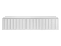 Móvel suspenso para colocar sob o lavatório estriado branco fosco 150 cm ARNEGA
