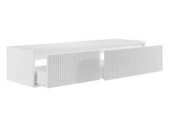 Móvel suspenso para colocar sob o lavatório estriado branco fosco 150 cm ARNEGA