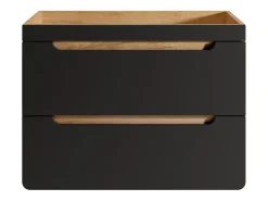 Móvel suspenso para colocar sob o lavatório cor natural e antracite 80 cm ARUBA