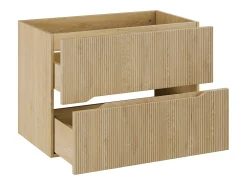 Móvel suspenso para lavatório com estrias - Natural claro - L80 cm - ORISO