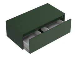 Móvel suspenso para lavatório de casa de banho, verde fosco, C94 x A32 cm, TEANA