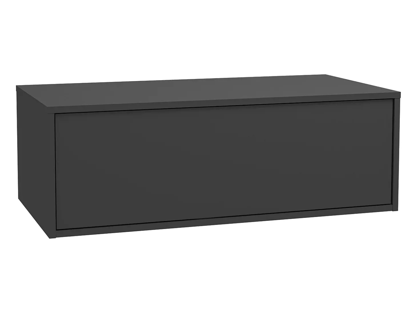 Móvel suspenso para lavatório cinza antracite C94 x A32 cm, TEANA
